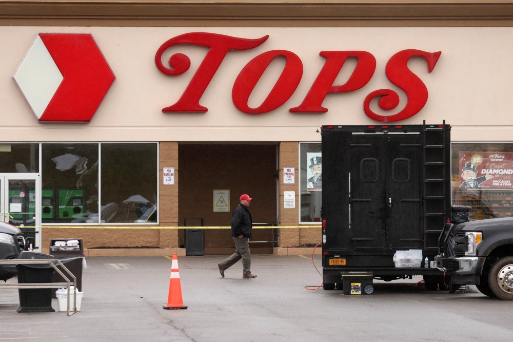 Reuters file photo taken on May 18, 2022, of Tops supermarket in Buffalo, New York, U.S. Photo: REUTERS/Brendan McDermid