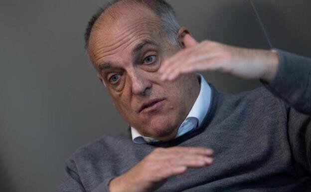 La Liga president Javier Tebas.  File photo / AFP