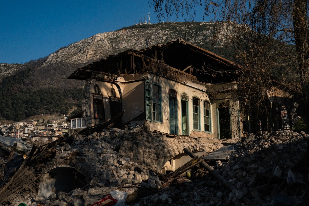 A destroyed building in Antakya, Turkey, on Feb. 17. Washington Post photo by Salwan Georges
