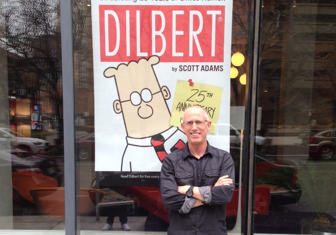 Dilbert creator Scott Adams/Source: Dilbert official Facebook page