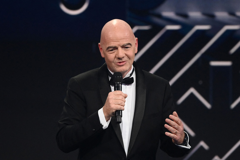 A file photo of FIFA President Gianni Infantino

