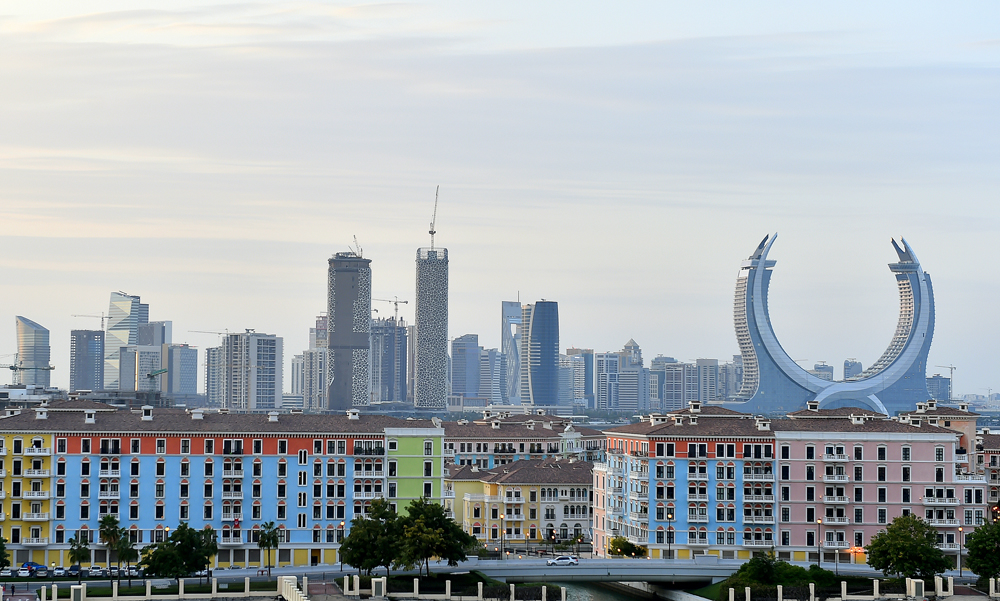 A general view of the buildings in Lusail City, Qatar.