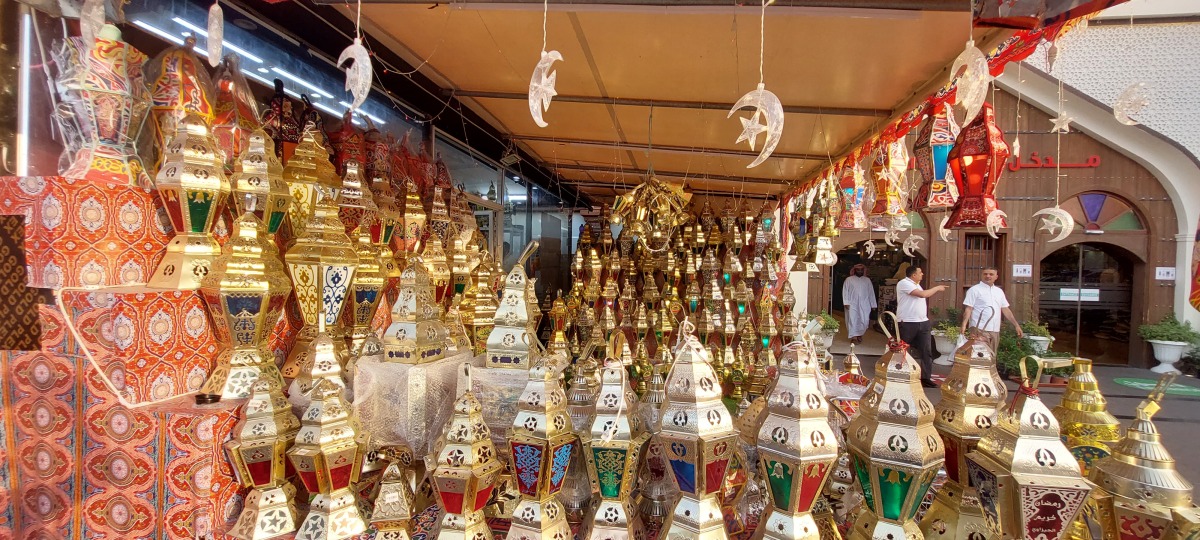 Traditional Ramadan lighting on sale in Doha. Pic: Salim Matramkot