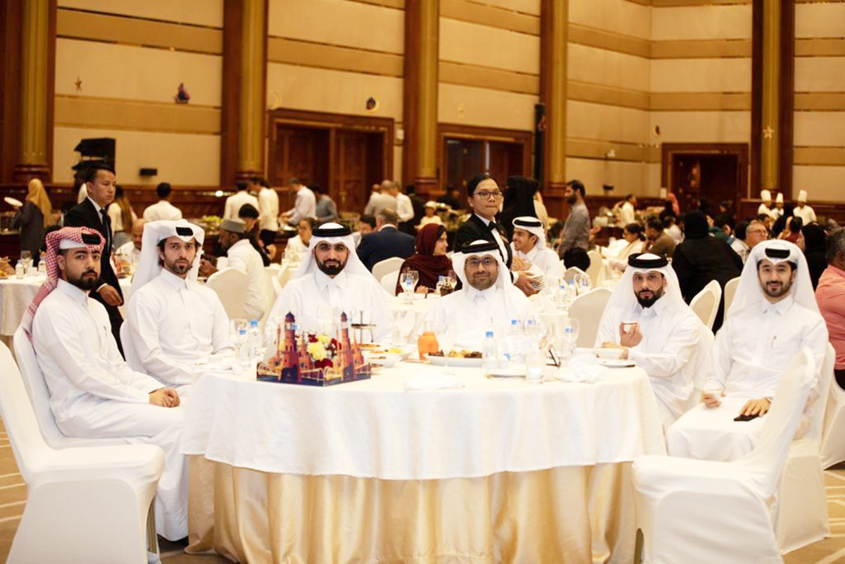 Qatar Rail staff during the Iftar event.