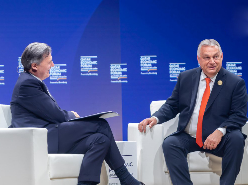 Prime Minister of Hungary H E Viktor Orban during his participation at Qatar Economic Forum. 