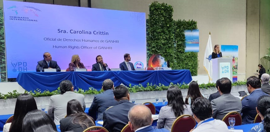 A cross section of officials and participants during the International Seminar for National Human Rights Institutions in El Salvador.