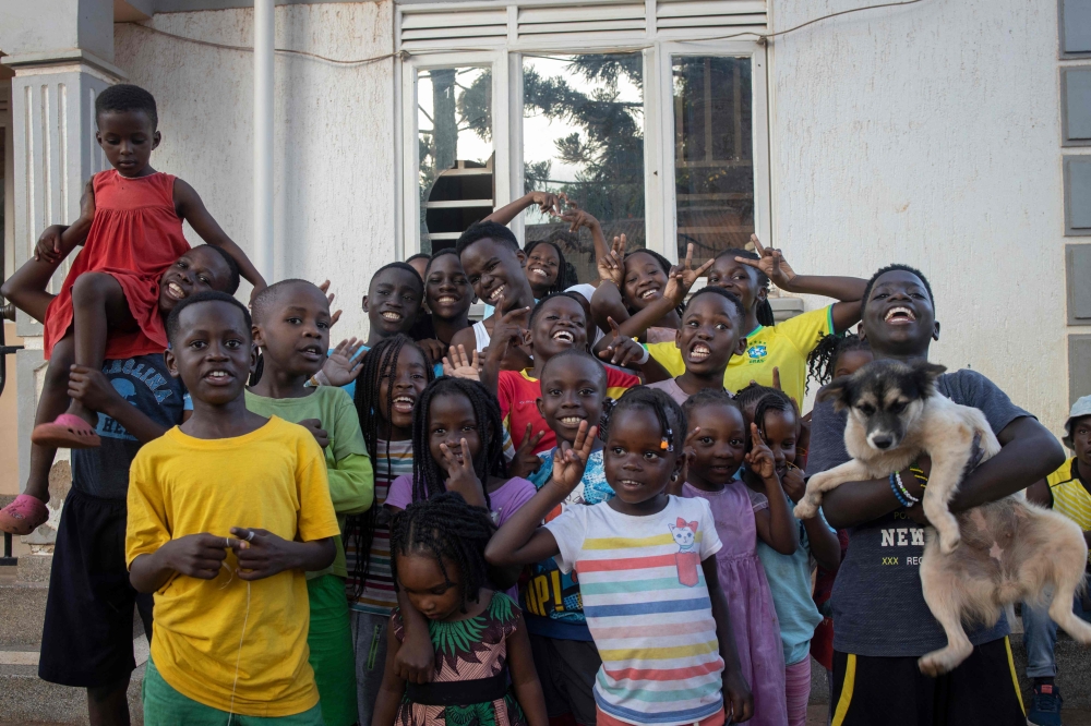 Members of the Ugandan dance group 