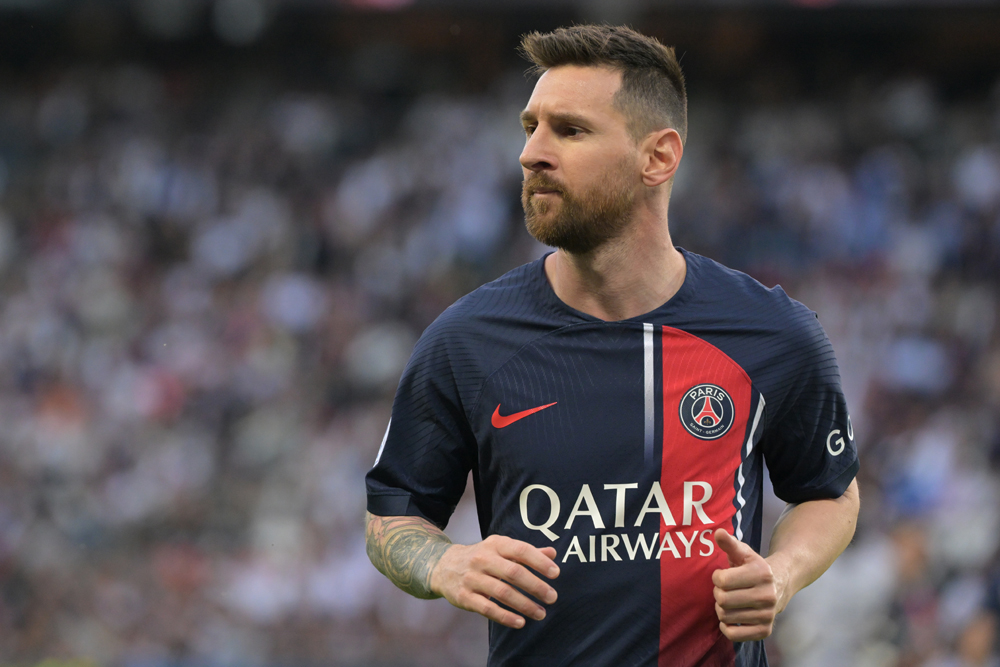 PSG's Lionel Messi is seen during the match against Clermont Foot 63 yesterday. AFP