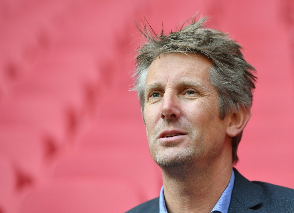 Ajax Amsterdam CEO Edwin van der Sar gives an interview to Agence France-Presse (AFP) at the Johan Cruijff Arena in Amsterdam on February 12, 2019. (Photo by EMMANUEL DUNAND / AFP)
