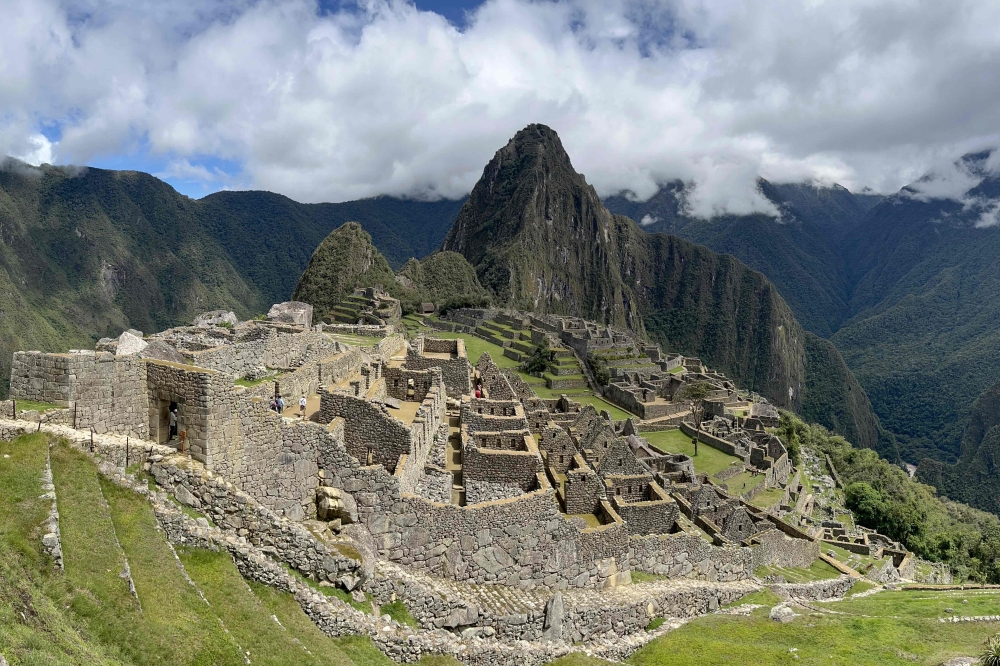 General view of the ancient Inca ruins of Machu Picchu in the Urubamba valley, seventy-two kilometres from the Andes city of Cusco, Peru on February 15, 2023,