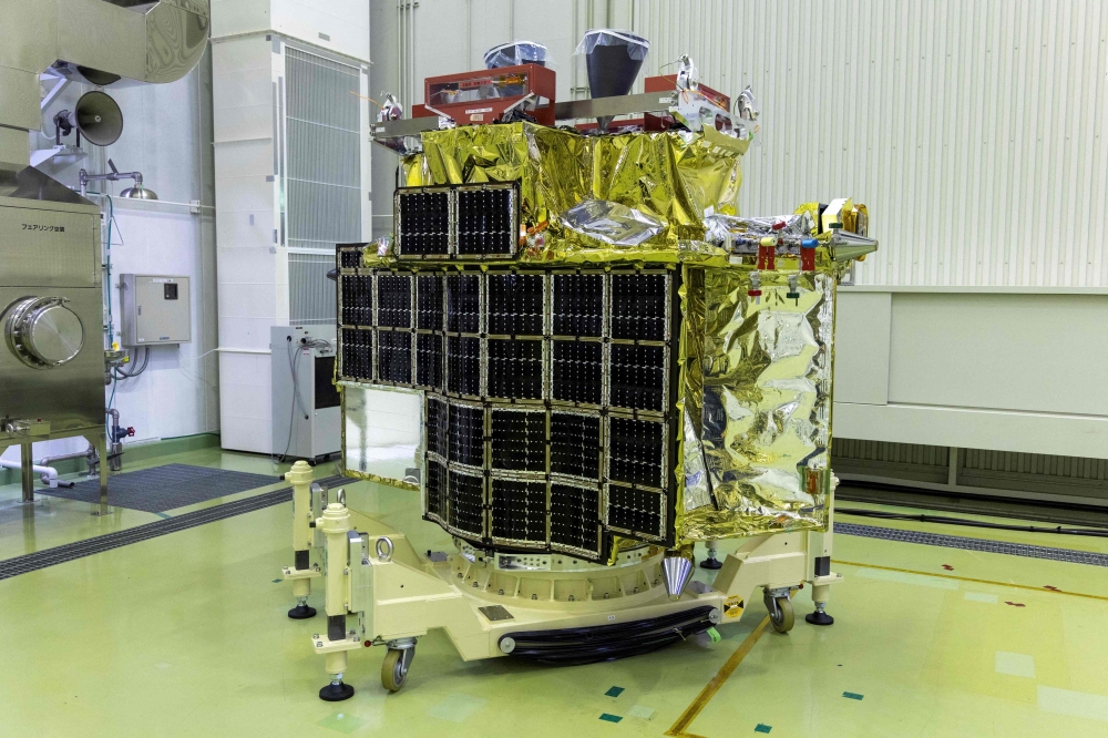 This handout photo taken on June 1, 2023 and released by the Japan Aerospace Exploration Agency (JAXA) shows the 