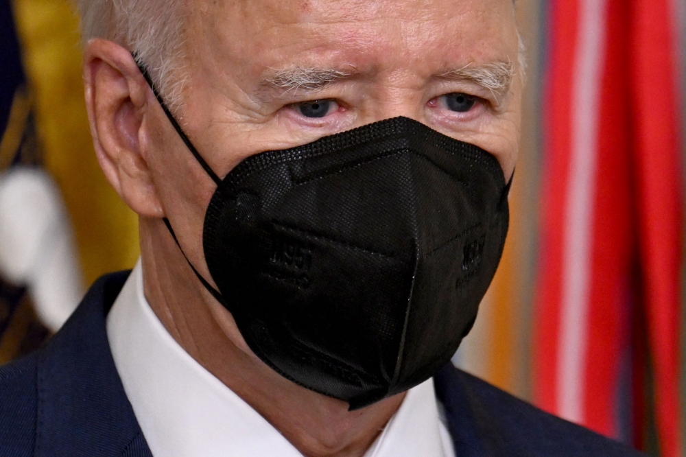 US President Joe Biden looks on prior to presenting the Medal of Honor to former US Army Captain Larry Taylor, in the East Room of the White House in Washington, DC, on September 5, 2023. (Photo by Jim WATSON / AFP)
