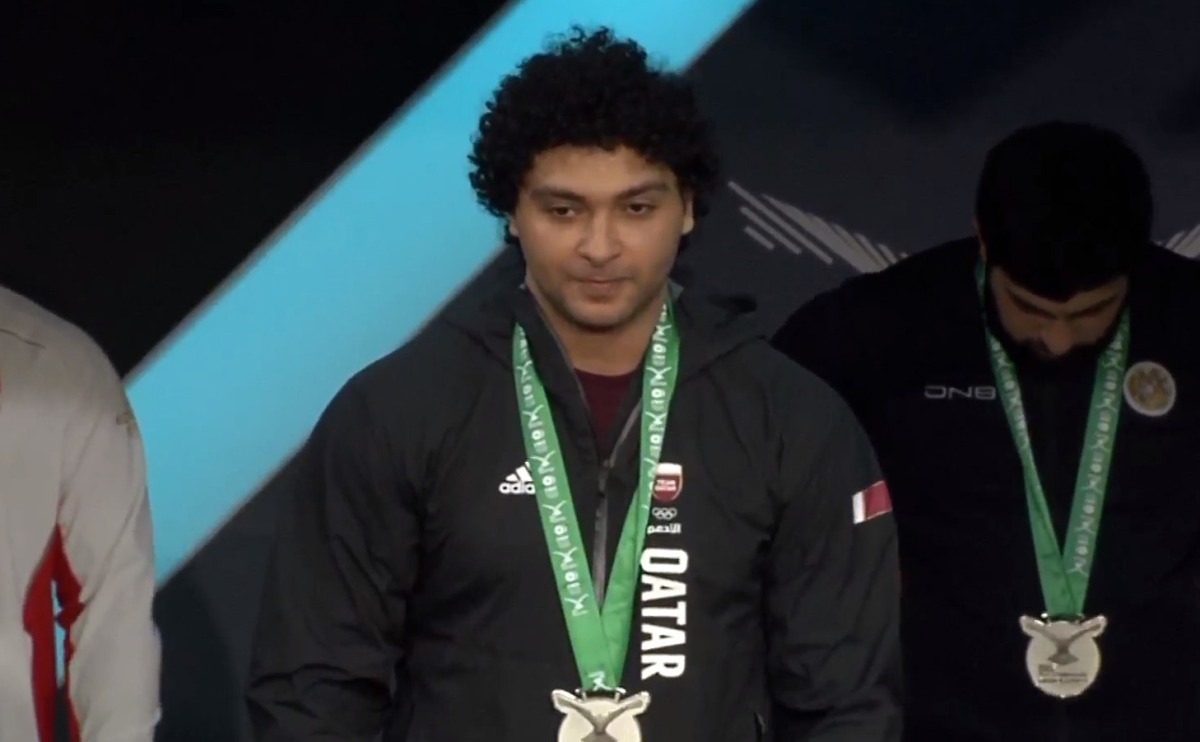 Fares Ibrahim on the podium.