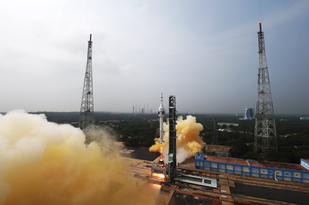 Lift-off images shared by ISRO 