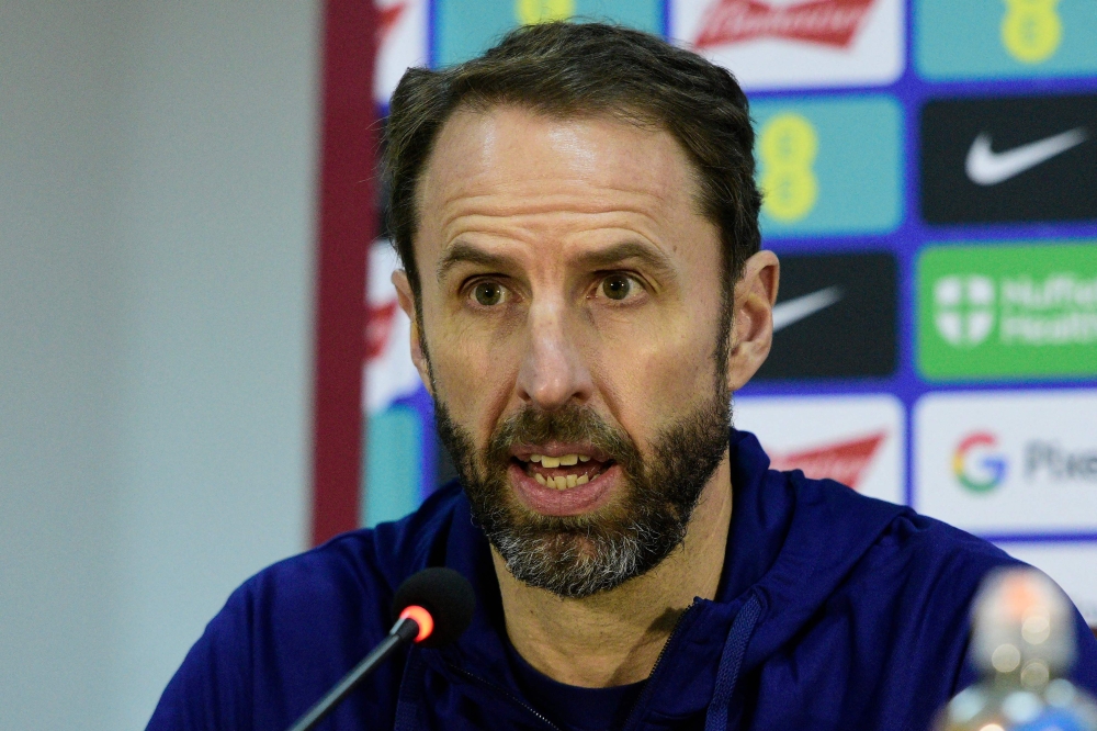 England's manager Gareth Southgate attends a press conference ahead of the UEFA EURO 2024 Group C qualification match between North Macedonia and England in Skopje, on November 19, 2023. (Photo by Robert Atanasovski / AFP)
