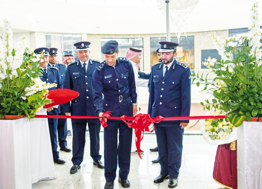 Assistant Director of Public Security, Major General Mohammed Jassim Al Sulaiti inaugurates the GCC Unified Inmates' Week activities yesterday. Director of the Penal and Correctional Institutions Department, Brigadier General Nasser Mohammed Al Sayed (right) and other officials also attended the opening. PICS: Amr Diab