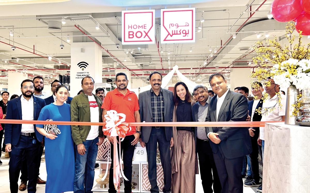 Home Box officials during the launch of third store in Barwa Village.