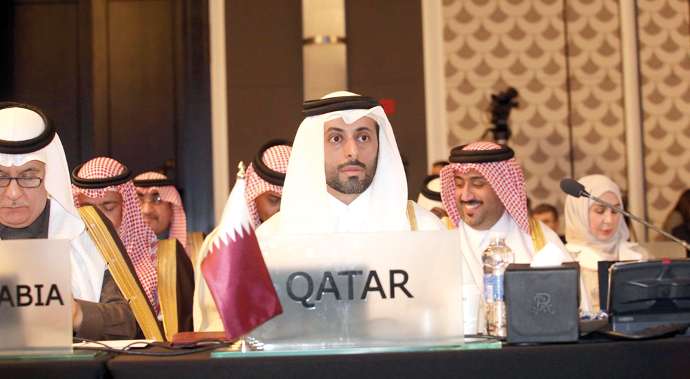 Minister of Municipality H E Abdullah bin Hamad bin Abdullah Al Attiyah at the conference in Amman.