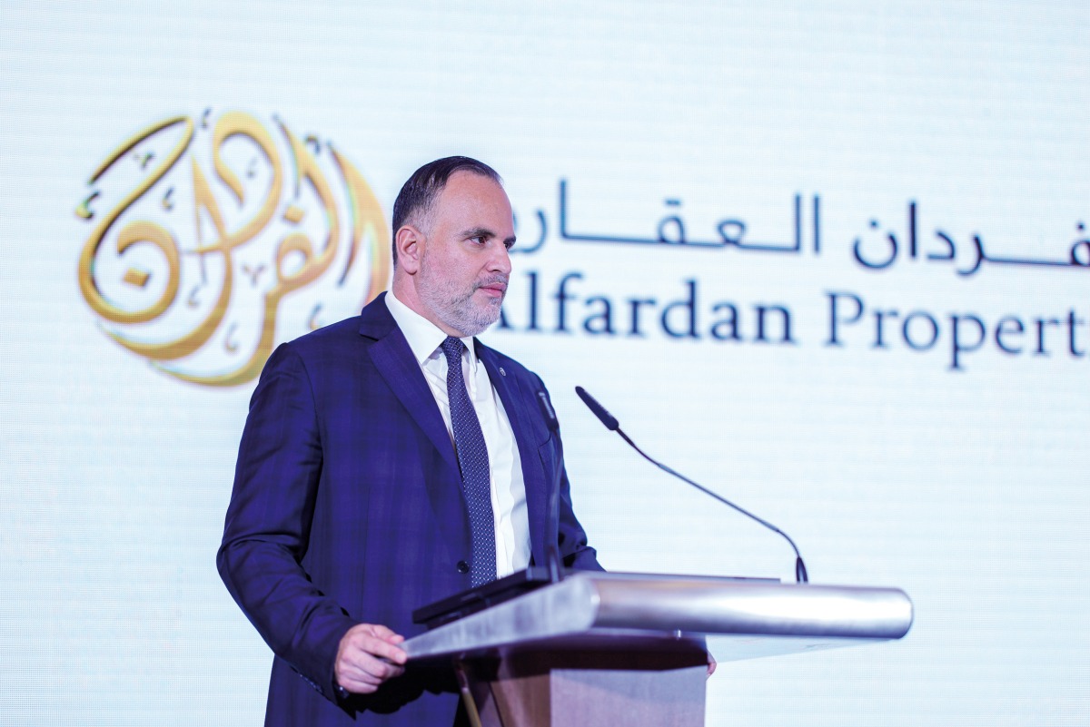 Mohamed Sleiman, Chief Operating Officer of Alfardan Properties and Alfardan Hospitality addressing the event.