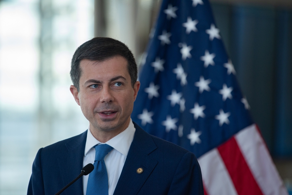 U.S. Transportation Secretary Pete Buttigieg. (Photo by Annabelle Gordon/Bloomberg)
