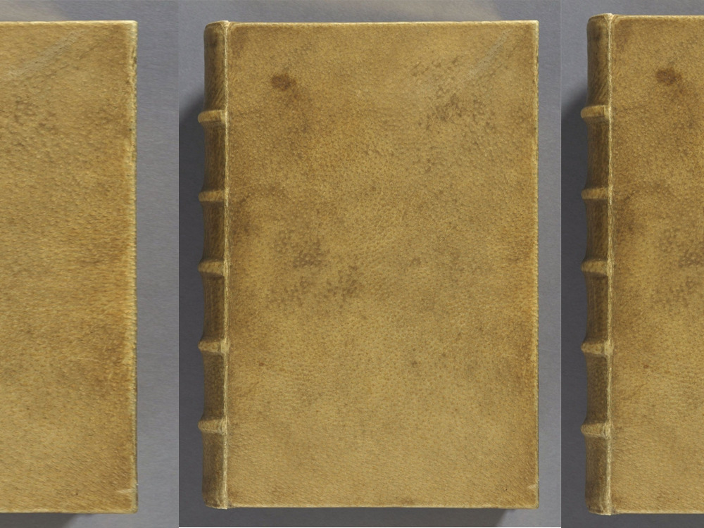 (FILES) This undated image courtesy of the Houghton Library at Harvard University in Cambridge, Massachusetts, shows the front cover of 