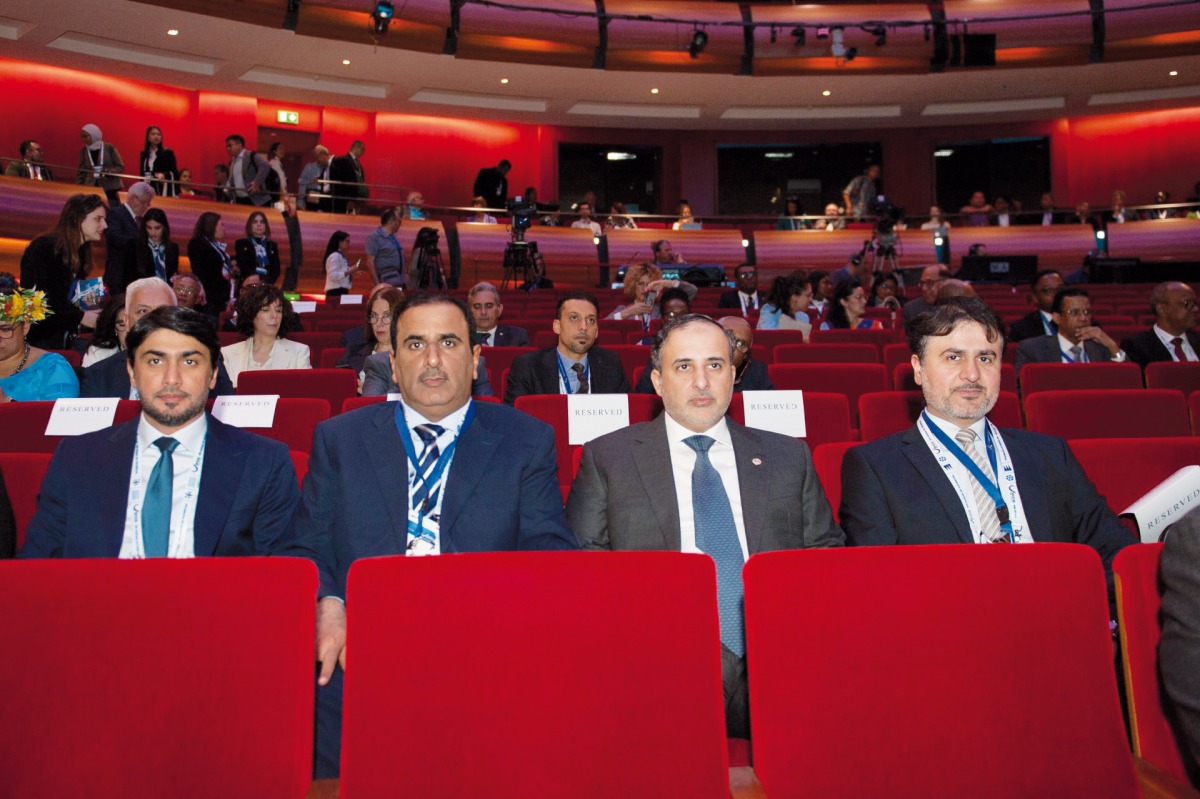 Minister of Environment and Climate Change H E Dr. Abdullah bin Abdulaziz bin Turki Al Subaie (second right) during the opening of 9th Our Ocean Conference in Greece.