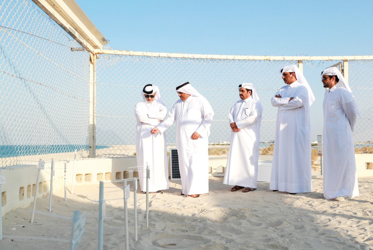 Minister of Environment and Climate Change H E Dr. Abdullah bin Abdulaziz bin Turki Al Subaie during the launch of a cleanup campaign at Fuwairit Beach.