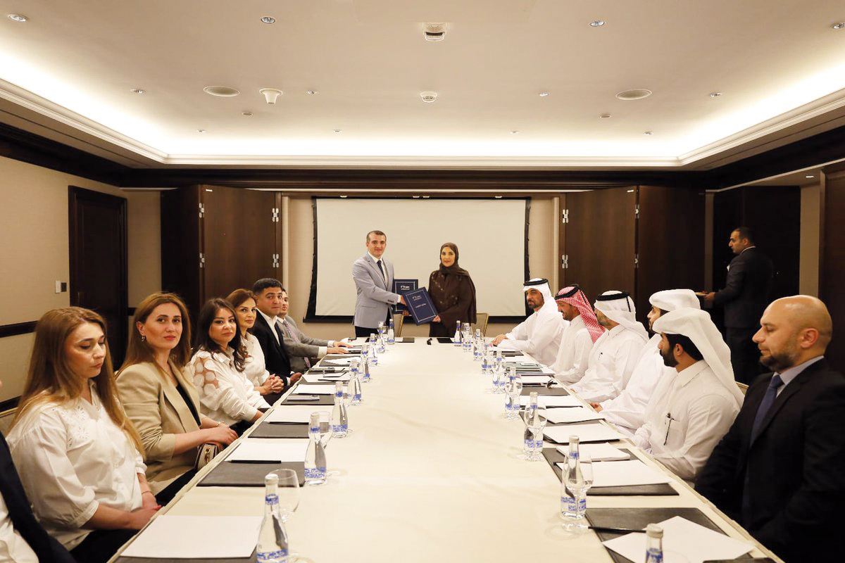 NHRC Chairperson H E Maryam bint Abdullah Al Attiyah during the signing of the memorandum of understanding in Baku.