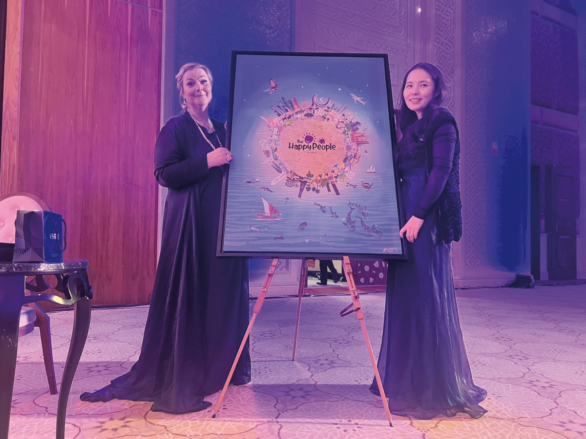 The Happy People Doha Business Club officials during the 5 year anniversary celebration at the Marsa Malaz Kempinski Hotel.