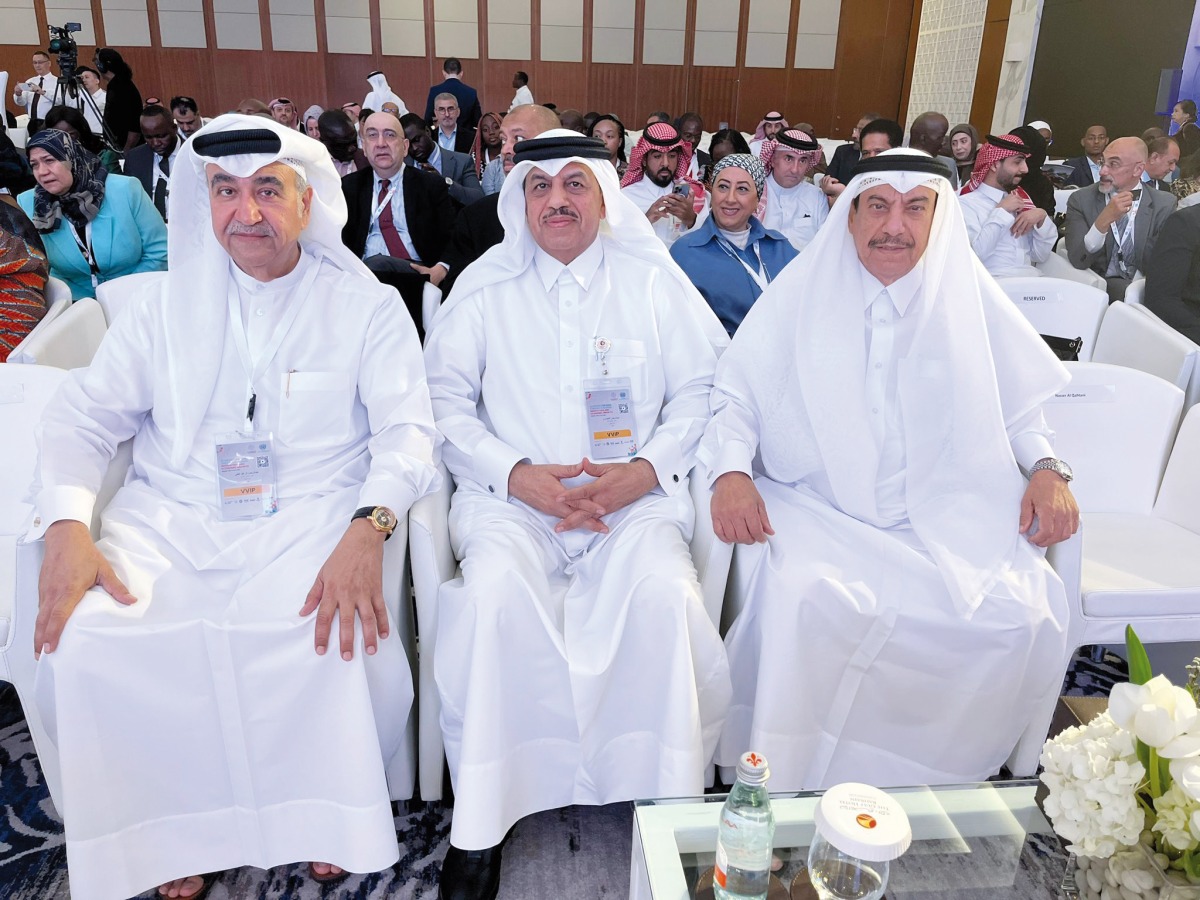 Qatar Chamber officials during the forum in Bahrain.