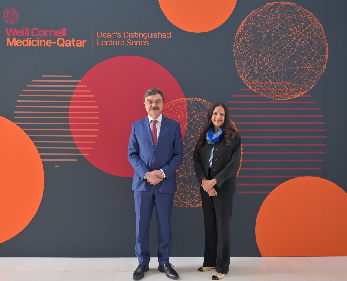 Dr. Javaid Sheikh and Dr. Rainu Kaushal at the inaugural Dean’s Distinguished Lecture Series event.