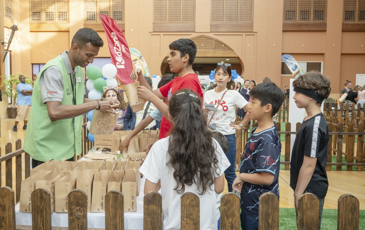 Children participating in an event organised by the UDC to mark World Environment Day.