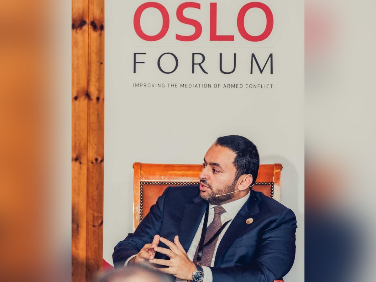 Minister of State at the Ministry of Foreign Affairs H E Dr. Mohammed bin Abdulaziz takes part in the Oslo Forum in Oslo, Norway.