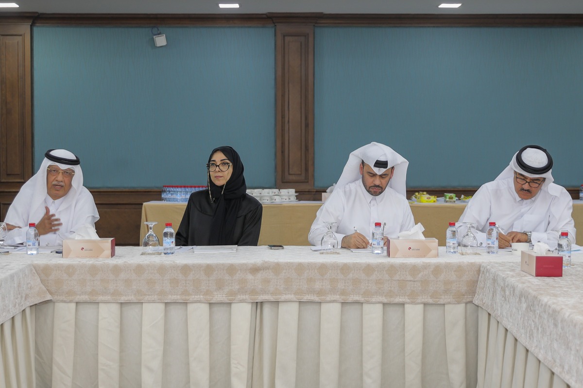QC board member and chairperson of the health committee, Ibtihaj Al Ahmadani and Director of Health Financing & Insurance Department at the Ministry of Public Health, Mohamoud Saleh Al Raisi along with other officials during the meeting.