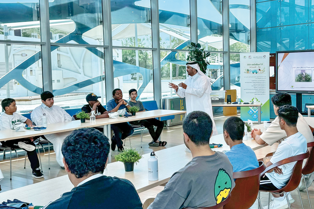 Participants at the awareness event organised at the Kahramaa Park.