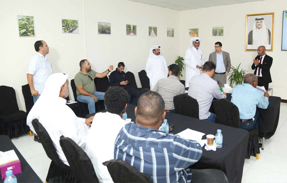 Farmers participating in training session organised by the Ministry of Municipality.