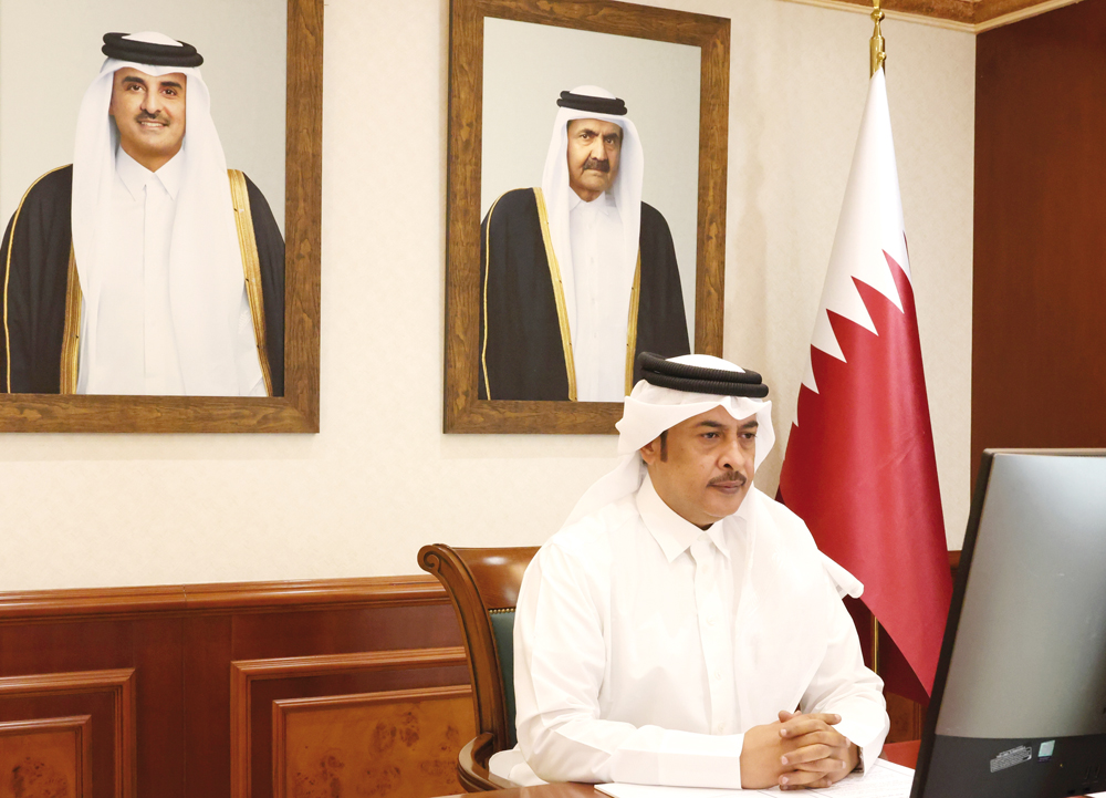Assistant Undersecretary for Agriculture and Food Security Affairs at the Ministry of Municipality Eng. Fahad Mohammed Al Qahtani speaking at the meeting.