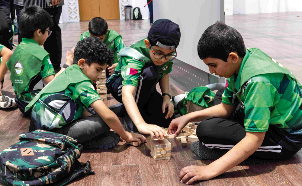 Students participate in an activity during the Summer Camp.