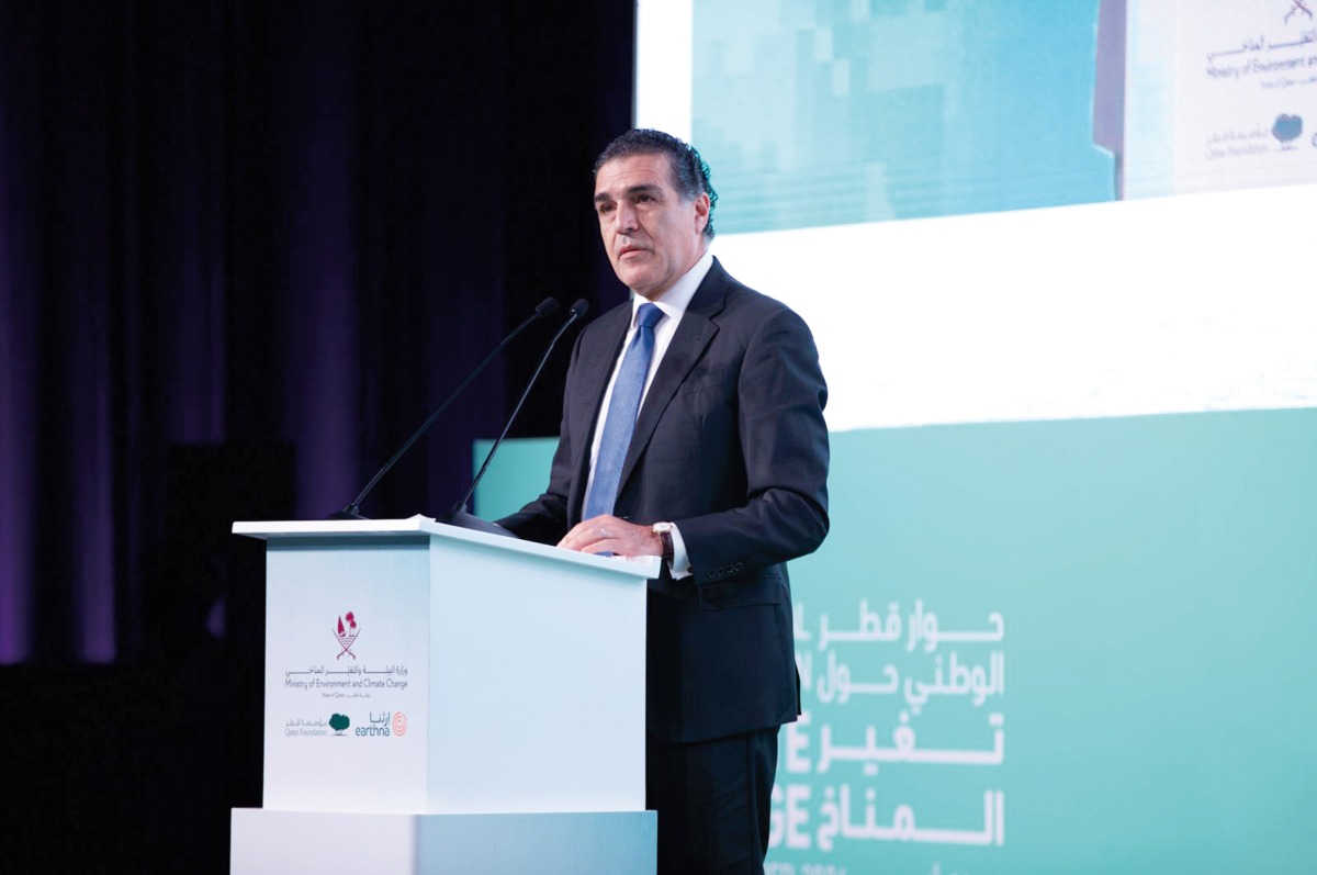 Executive Director of Earthna, Dr. Gonzalo Castro de la Mata, speaking at Qatar National Dialogue for Climate Change. 