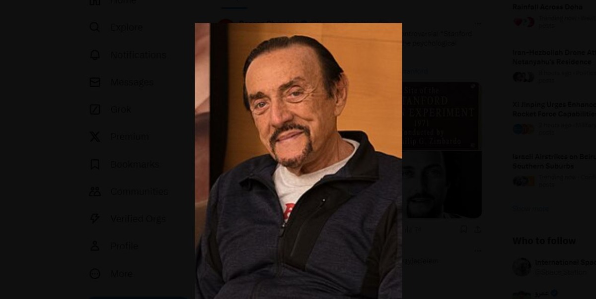 Photo of the late Philip G. Zimbardo, the famous psychologist behind the controversial 