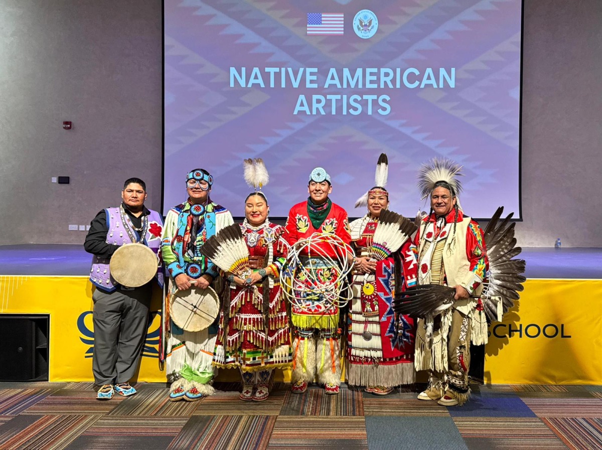 Native American Artists from various tribes in the United States held education workshops at local schools. 