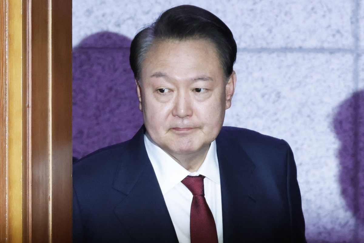 South Korea's impeached President Yoon Suk Yeol arrives to attend the fourth hearing of his impeachment trial over his short-lived imposition of martial law at the Constitutional Court in Seoul on January 23, 2025. Photo by JEON HEON-KYUN / POOL / AFP