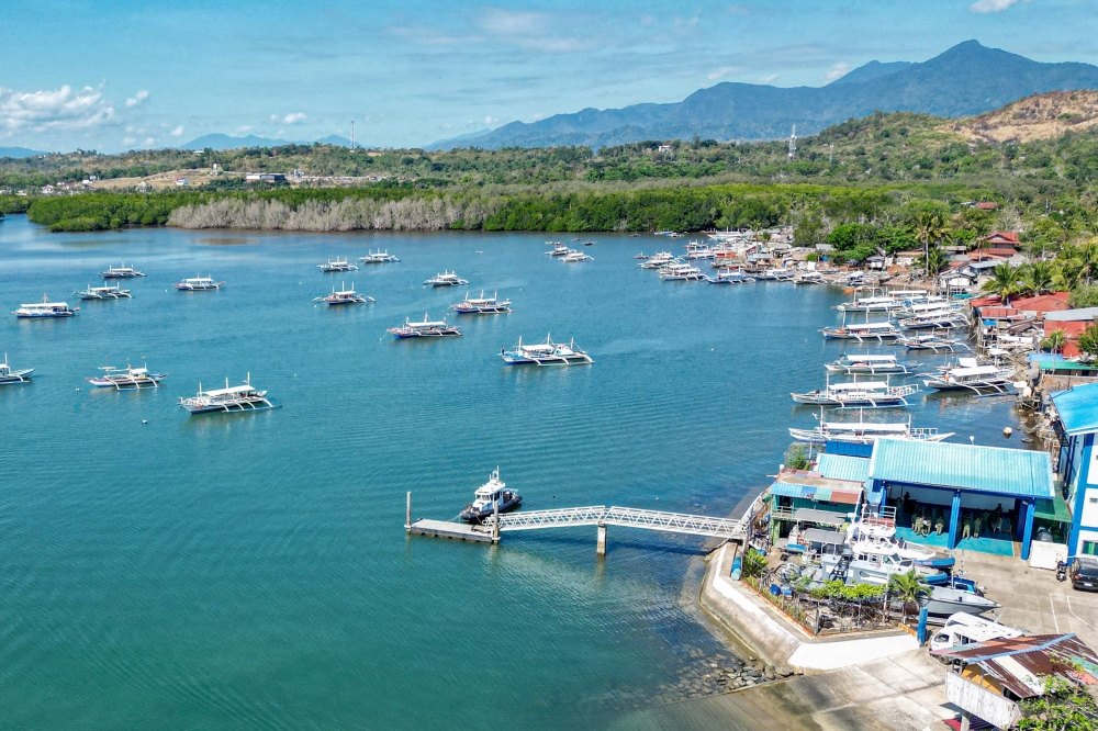 (Files) This file photo taken on April 18, 2024 shows an aerial view of a tourist spot in Puerto Princesa in Palawan. (Photo by Jam Sta Rosa / AFP)

