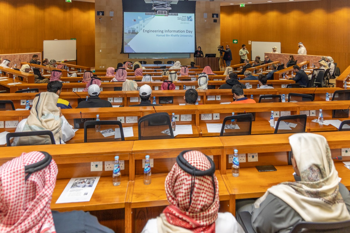 Students attend a session at HBKU Engineering Information Day.