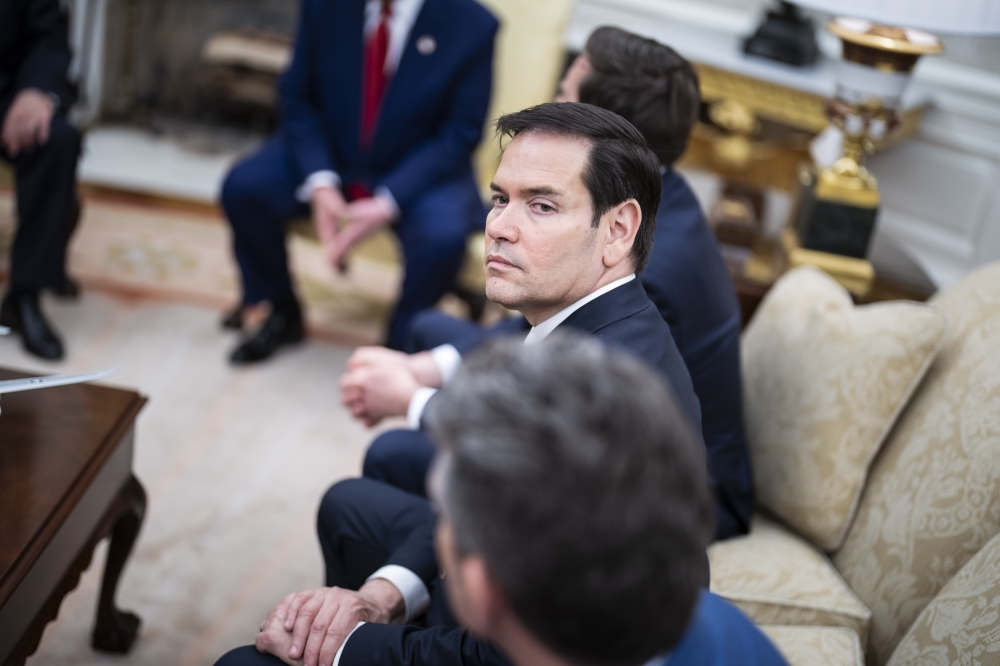 Secretary of State Marco Rubio attends a White House meeting earlier this month. (Photo by Jabin Botsford/The Washington Post)