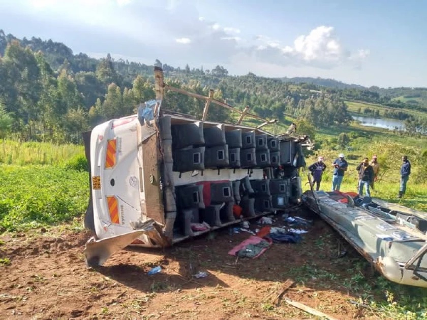 Image circulating on social media allegedly showing the bus crash.