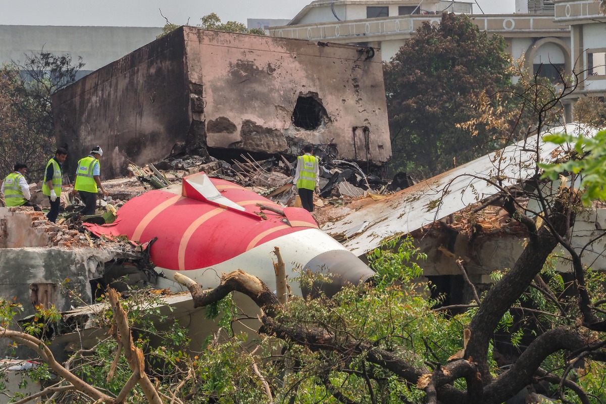 File photo of the Air India plane crash wreckage. 