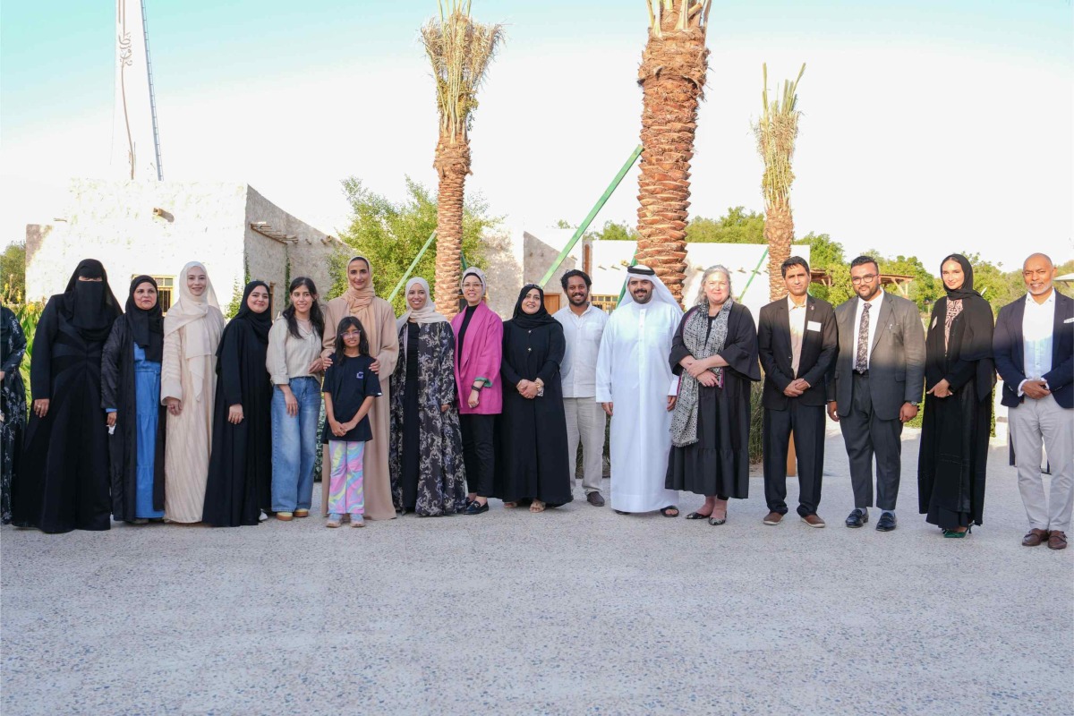 The works of graduates of the first year of the Herfah program were showcased at an event at Al Khater House.