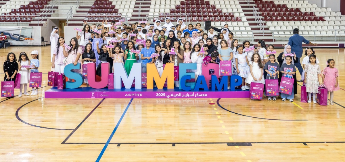 Participants in group photograph at the end of the summer camp.