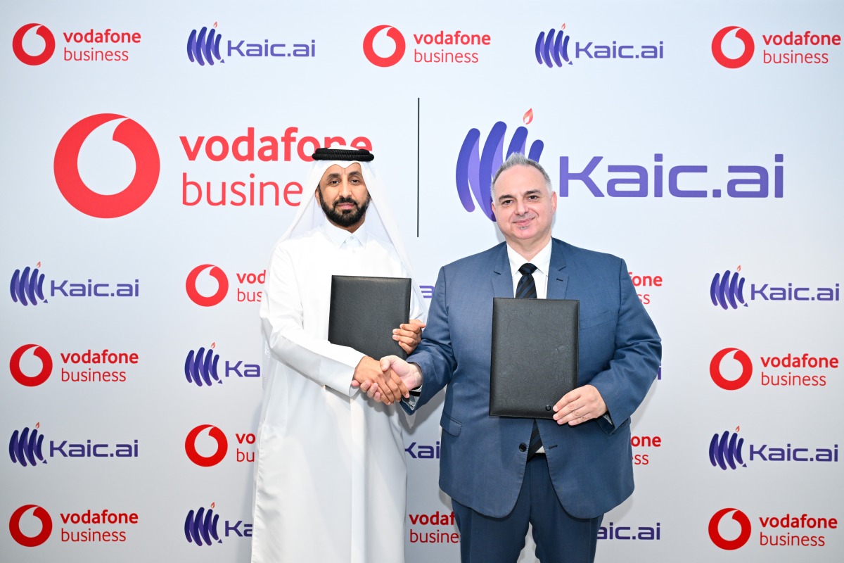Mohamed Mohsin Alyafei, Enterprise Business Unit Director at Vodafone Qatar and Firas Sleiman, Founder of KAIC.
